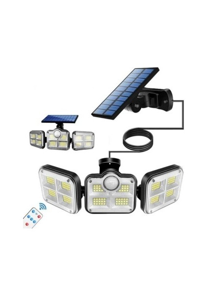 Uzaktan Kumandalı 122 Led Sensörlü Bahçe Lambası