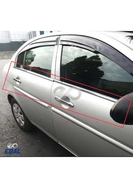 Hyundai Accent Era 3'lü Krom Set (Kapı Kolu+Cam Çıtası+Bagaj ÇITASI)2006 ve Üzeri Paslanmaz Çelik modelleri