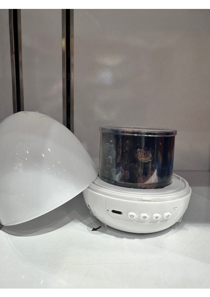 Yıldızlı Projektör Gece Lambası- Galaksi Lazer Işık Dinazor Yumurtası Şeklinde Yedek Şeritli