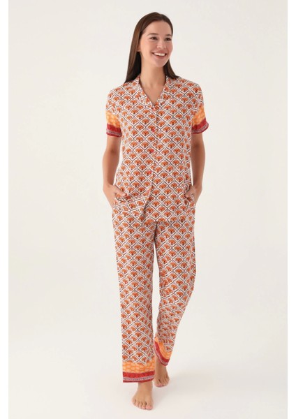 Pierre Cardin PC8823-S Kadın Gömlek Yaka Pijama Takımı modelleri