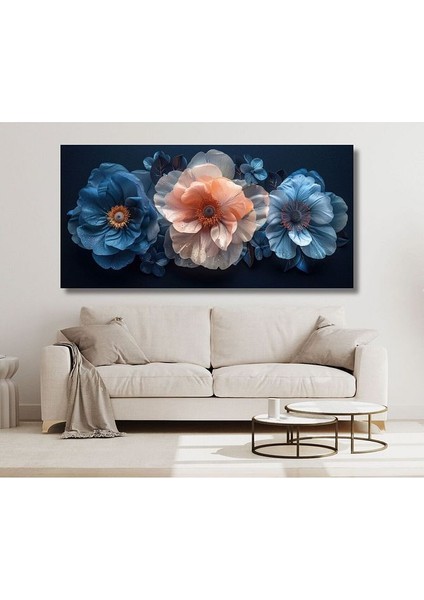 Kabartma Görünümlü Şeftali Çiçeği Kanvas Tablo fırsatları