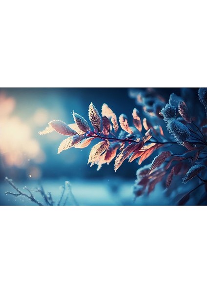 Frozen Leaf Kanvas Tablo