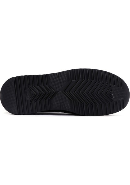 Erkek Siyah Bağcıklı Deri Sneaker 25SFD640014