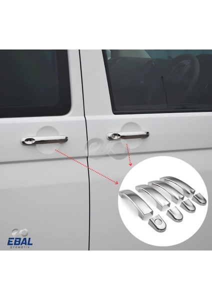 Vw T5 Caravelle Krom Kapı Kolu 4 Kapı 2004-2015 P. Çelik