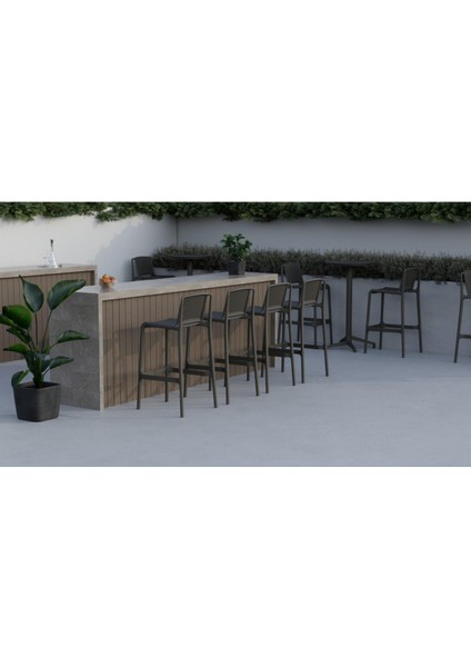 Nes Polipropilen Plastik Bahçe Bar Sandalyesi 2 Li (65 cm ) fırsatları