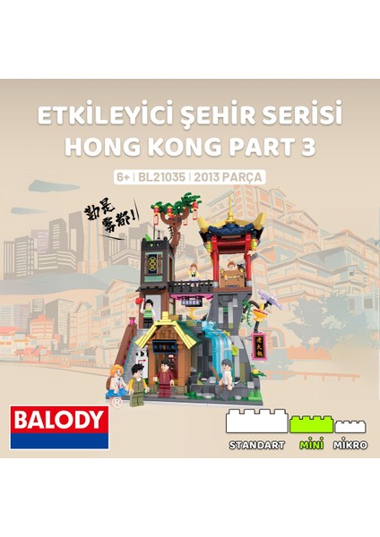Etkileyici Şehir Serisi – Hong Kong Part 3 (BL21035) – Mini Blok Yapı Oyuncakları Seti