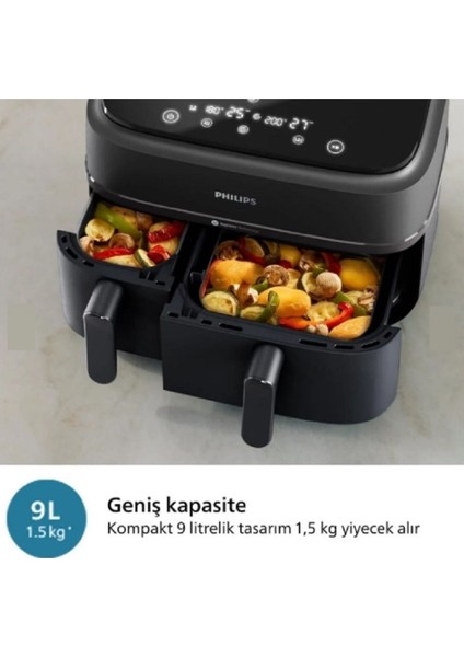 Serisi Çift Hazneli 9 Lt Airfryer Siyah Fritöz indirimleri