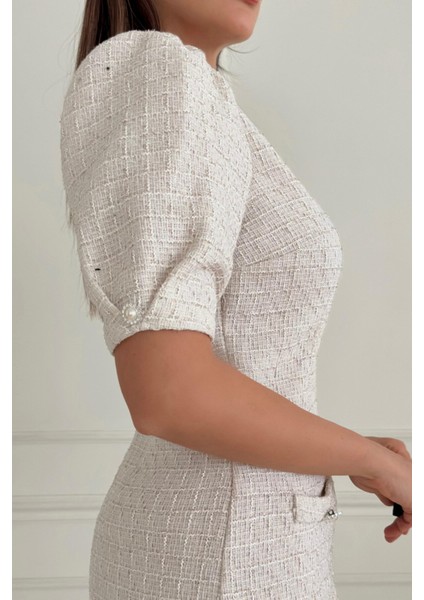 Tüvit Kumaş Midi Boy Sıfır Yaka Cep Detaylı Kadın Elbise 029 fırsatları