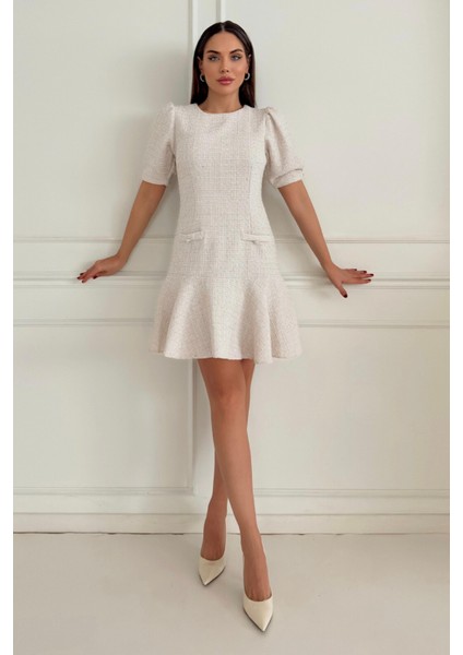 Tüvit Kumaş Midi Boy Sıfır Yaka Cep Detaylı Kadın Elbise 029 indirimleri