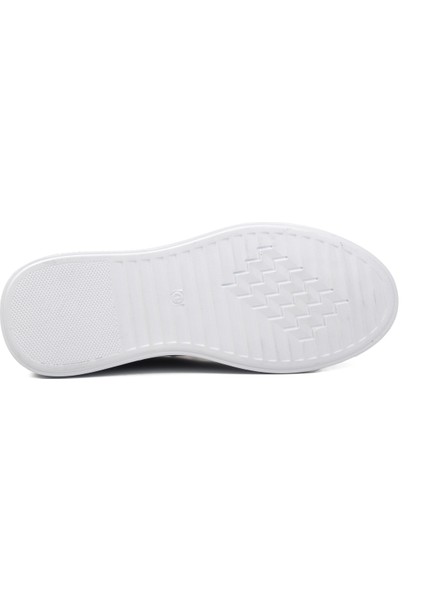 Siyah-Beyaz Deri Erkek Sneaker indirimleri