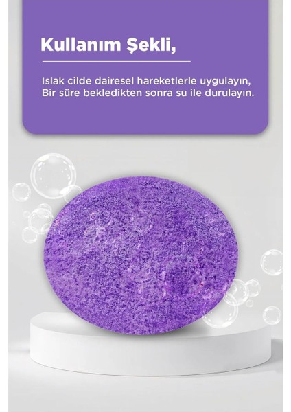 Şık Kalıp Doğal Süngerli Lavanta Özlü Sabun, Besleyici Lavanta Özlü Süngerli Banyo Sabunu 100GR. indirimleri