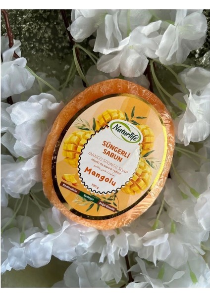Doğal Güzellik Besleyici Süngerli Sabun, Mango Özlü Süngerli Sabunu 100 Gr. Süngerli Sabun modelleri