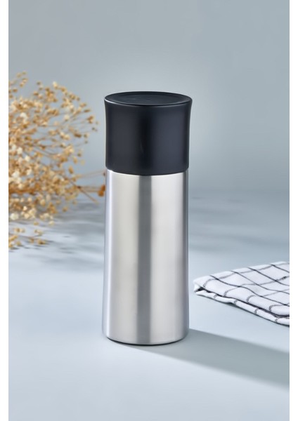 CKR-2055 Siyah 300 ml Bardaklı Paslanmaz Çelik Termos