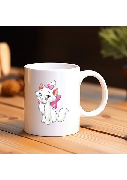 Sevimli Kedi Desenli Kupa Fincan