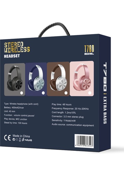 V5.3 Bluetooth Headset Anc Gürültü Engelleyici Kulak Üstü Bluetooth Kulaklık 48 Saat Müzik Dinleme fırsatları