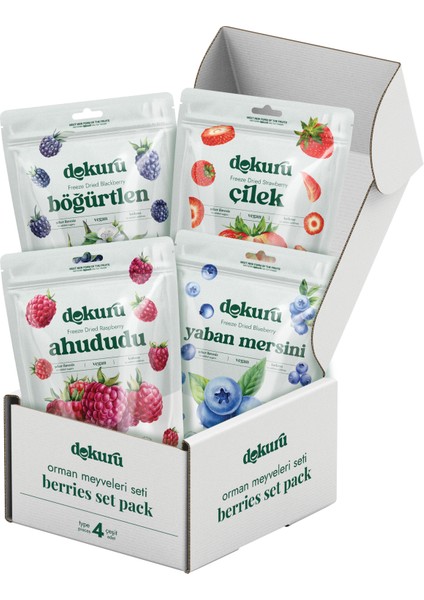 Freeze Dried Kuru Meyve 4'lü Orman Meyveleri Seti