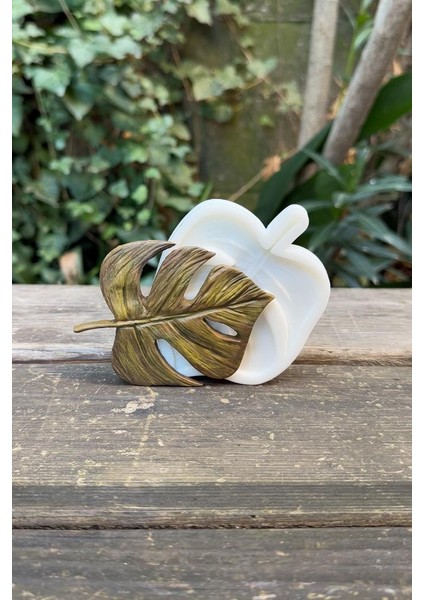 Monstera Yaprak Büyük Silikon Mum Kalıbı