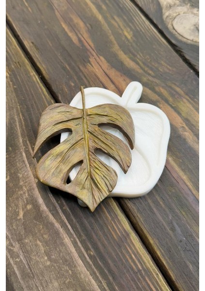 Monstera Yaprak Büyük Silikon Mum Kalıbı