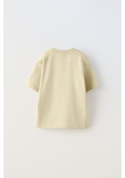 Unisex Çocuk Yazlık Oversize Tişört ve Cepli Şort Alt-Üst Takım