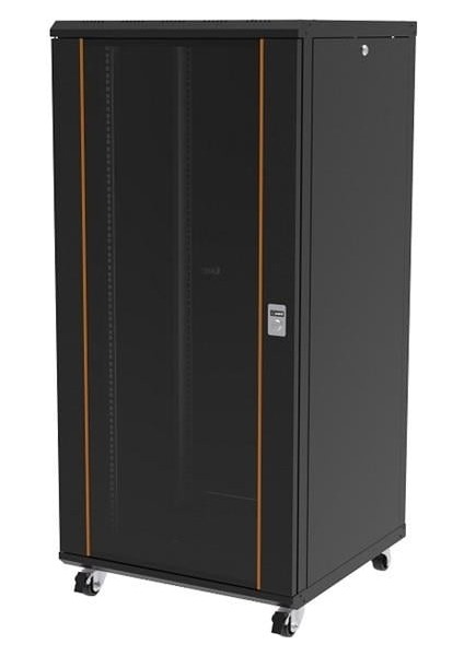 20U 600X600MM Dikili Tip Siyah Kabinet Agena AG-AN20U6060S1 Cam Kapak