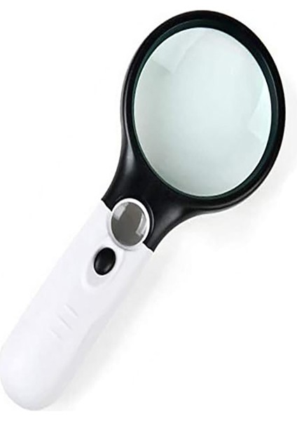 Büyüteç 5x 45X Zoom Büyütmeli Taşınabilir LED Işıklı Ledli Büyüteç Yaşlılar Okuma Çocuk Bilim