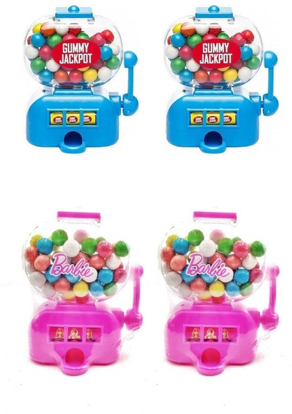 4'lü Sakız Makinası Renkli Jackpot Yenilebilir Sakız