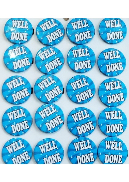 20 Adet Well Done Öğrenci Yaka Rozeti