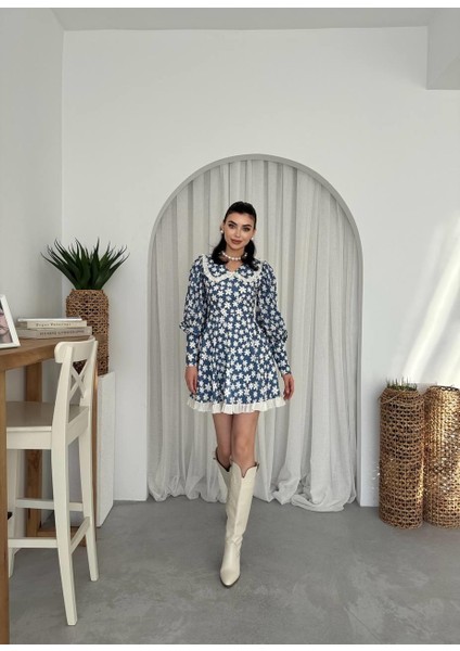 Bebe Yaka Papatya Desen Mini Elbise fiyatları