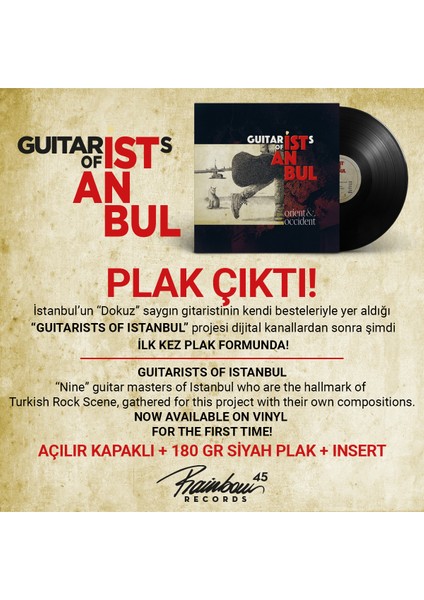 Guitarists Of Istanbul Orient And Occident Plak 33 Devir Çeşitli Türk Sanatcılar