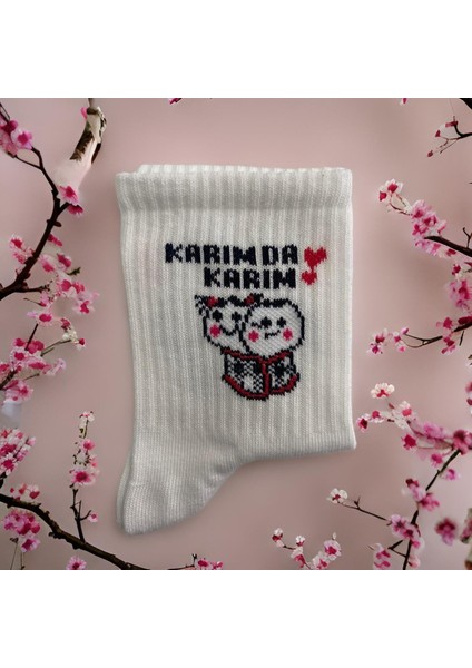 6'lı "karım Da Karım" Yazılı Unisex Tenis Çorap