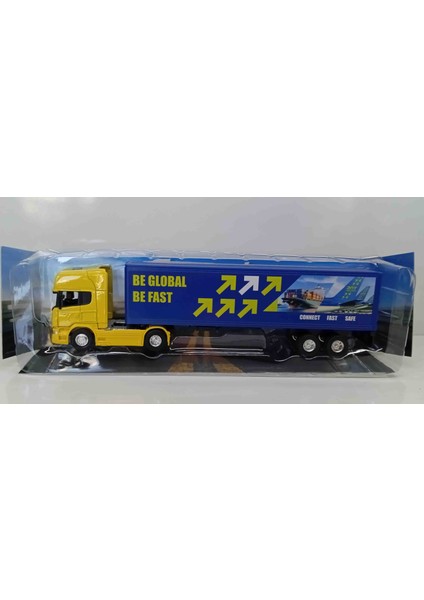 Kinsmart 1:64 Ölçek Scania V8 R730 Dorseli Tır/// Küçük Boy Ürün modelleri