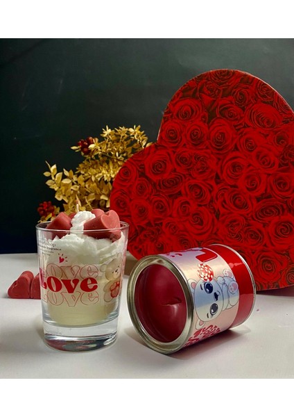 "aşkın Büyüsü" – Sevgililer Günü Özel Romantik Mum Seti ❤️✨