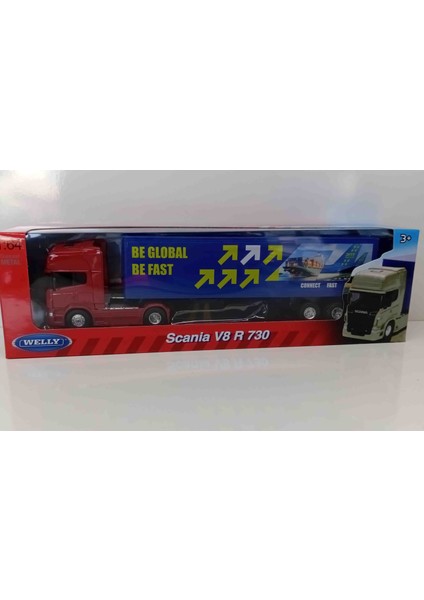 1:64 Ölçek Scania V8 R730 Dorseli Tır// Küçük Boy modelleri