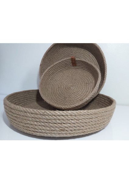 3'lü Hasır Sepet Düzenleyici Organizer Dekorasyon Hediyelik Mutfak Saklama Kutusu 30 x 5,25 x 5,20 x 5 cm