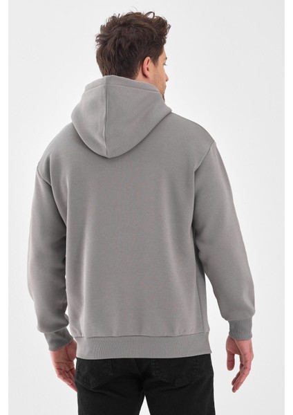 Unisex 3 İplik Şardonlu Kapüşonlu Sweat