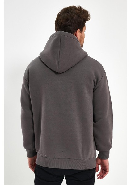 Unisex 3 İplik Şardonlu Kapüşonlu Sweat