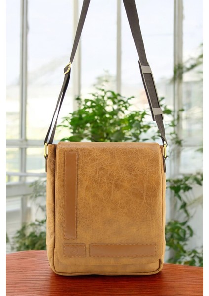 Unisex Taba Su Geçirmez Postacı Iş Okul Evrak Laptop Çantası