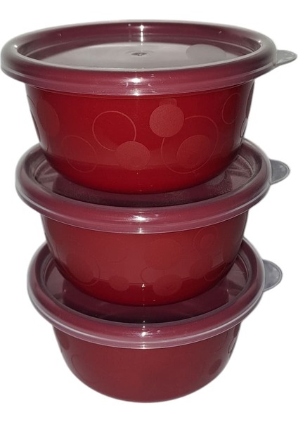 Tick Tock Hava Sızdırmaz Saklama Kabı 3'lü Set 3X250 ml Kırmızı