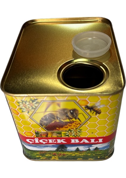 Süzme Bal Tenekesi (Desenli) - 2 kg