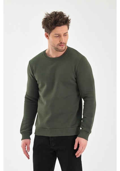 Erkek Şardonlu Sıfır Yaka Sweat fiyatları