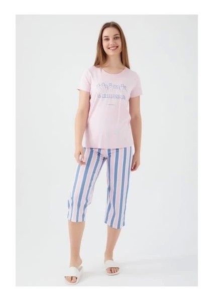 Pierre Cardin 8595 Bayan Kısa Kol Pijama Takımı