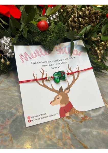 CAM BONCUK CHRISTMAS MURANO BİLEKLİK modelleri