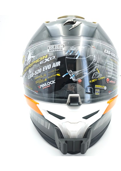 Scorpion Exo 520 Evo Air Kask Için Chin Mount Aksiyon Kamera Çene Bağlantı Aparatı