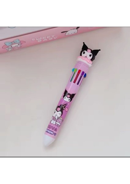Kuromi Sanrio 10 Renkli Tükenmez Jel Kalem 1 Kalemde Okul Kırtasiye Ofis Doğum Günü Hediye fiyatları