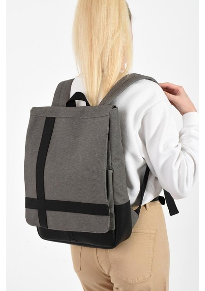 Kadın Sırt Çantası 35*22 cm Kanvas Kumaş Laptop Bölmeli Business Sırt Çantası Okul Çantası Mega Bag