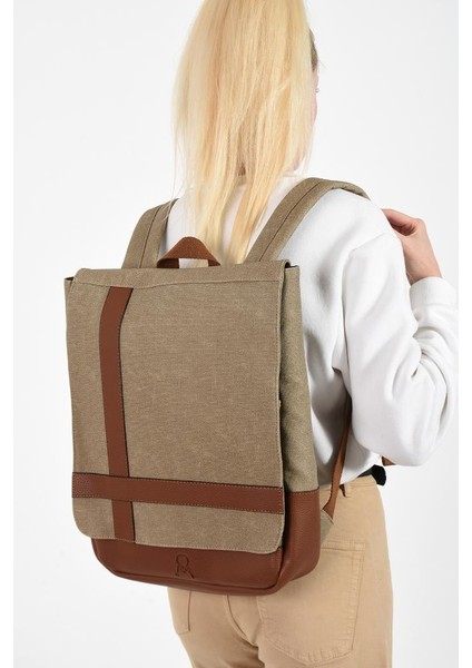 Kadın Sırt Çantası 35*22 cm Kanvas Kumaş Laptop Bölmeli Business Sırt Çantası Okul Çantası Mega Bag
