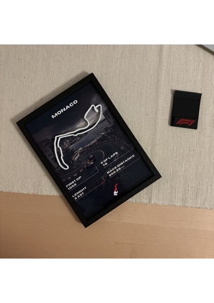 Monaco - Pist Bilgileri / 3D Masaüstü Tablo
