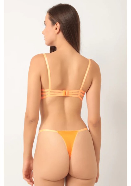 Neon Turuncu Bralet Sütyen Takım