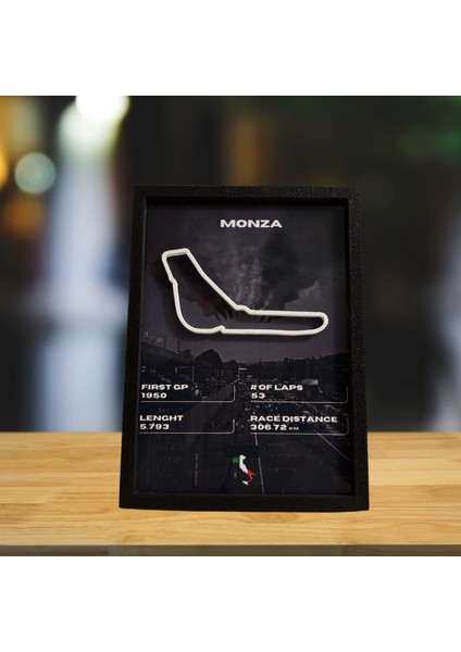 Monza - Pist Bilgileri / 3D Masaüstü Tablo