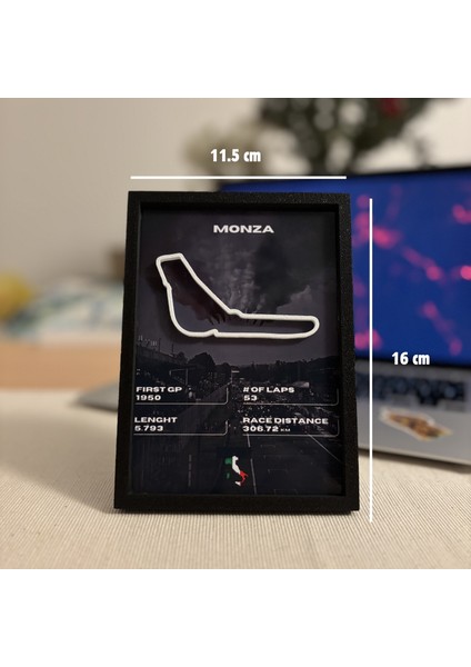 Monza - Pist Bilgileri / 3D Masaüstü Tablo